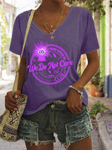 Women's Retro Funny Proud Member Of WDNC Club We Do Not Care Menopause Perimenopause Print T-Shirt