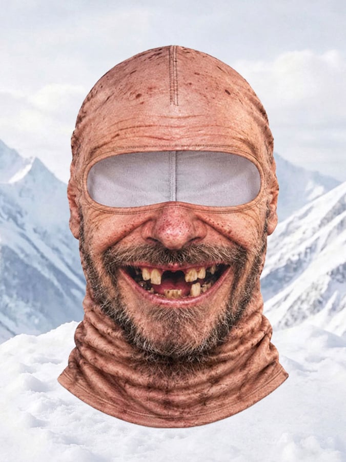 Men's Outdoor Warm Balaclava with Funny Expressions