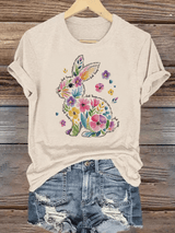 Women's  Spring Easter Bunny Subtle Hidden Message FDT T-shirt