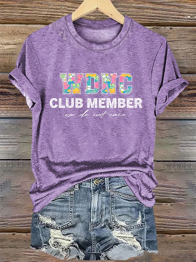 Women's  Retro Funny Proud Member Of Club Menopause Perimenopause Print T-Shirt