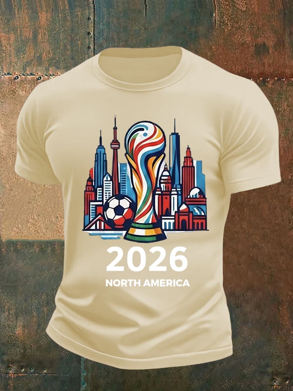 Men's  North America WC 2026 Soccer printed T-shirt