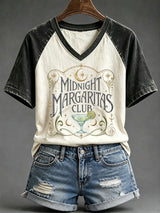Women's Midnight Margaritas Print Casual T-shirt