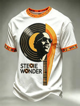 Men's Singer Print Casual T-Shirt