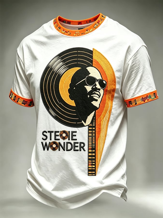 Men's Singer Print Casual T-Shirt