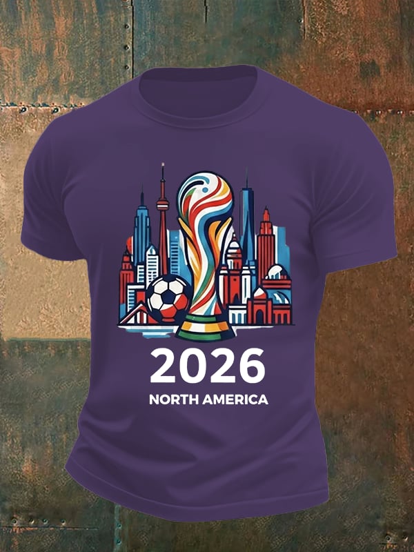 Men's  North America WC 2026 Soccer printed T-shirt