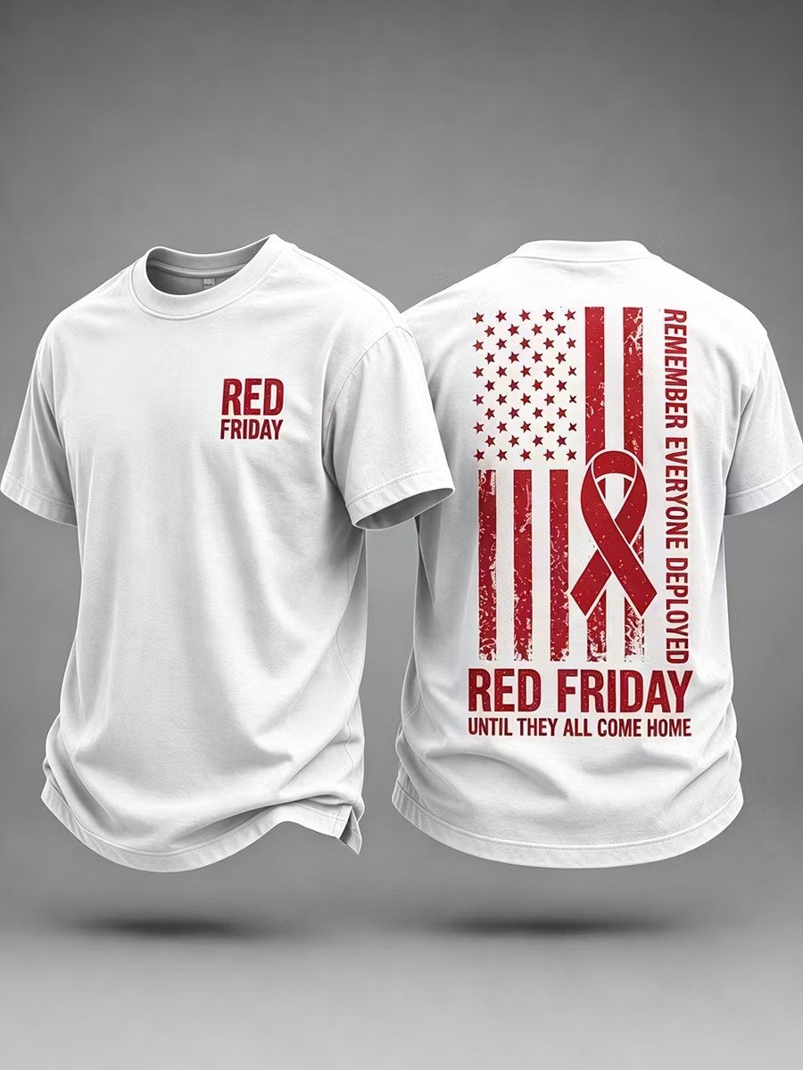 Men’s Retro Red Friday Printed T-Shirt