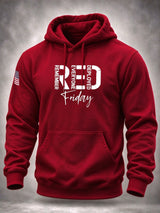 Men's Red Friday Casual Hoodie