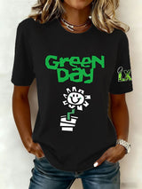 Women's Rock Band Print Casual T-Shirt