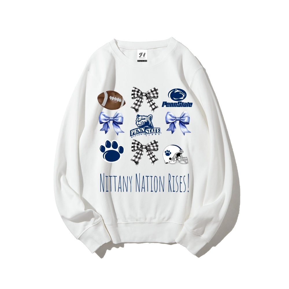 Colleges Football Design Sweatshirt-NITTANY NATION RISES!