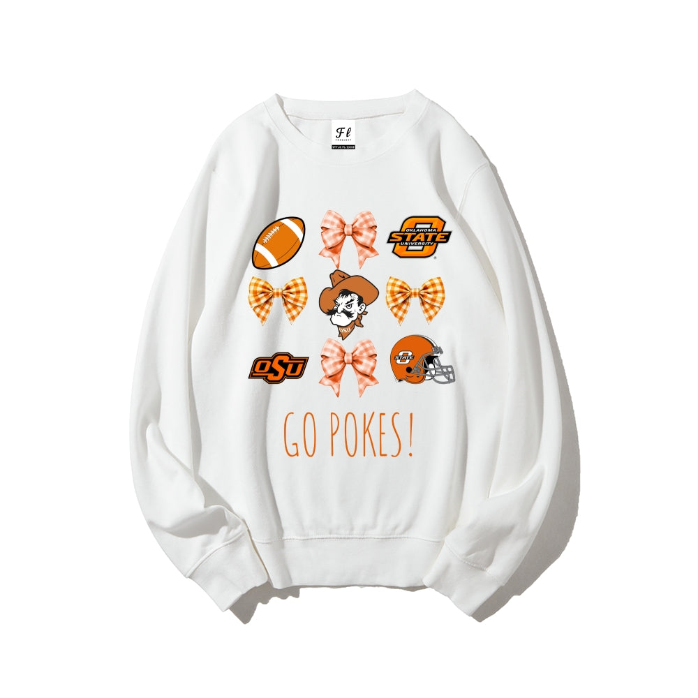 Colleges Football Design Sweatshirt-GO POKES