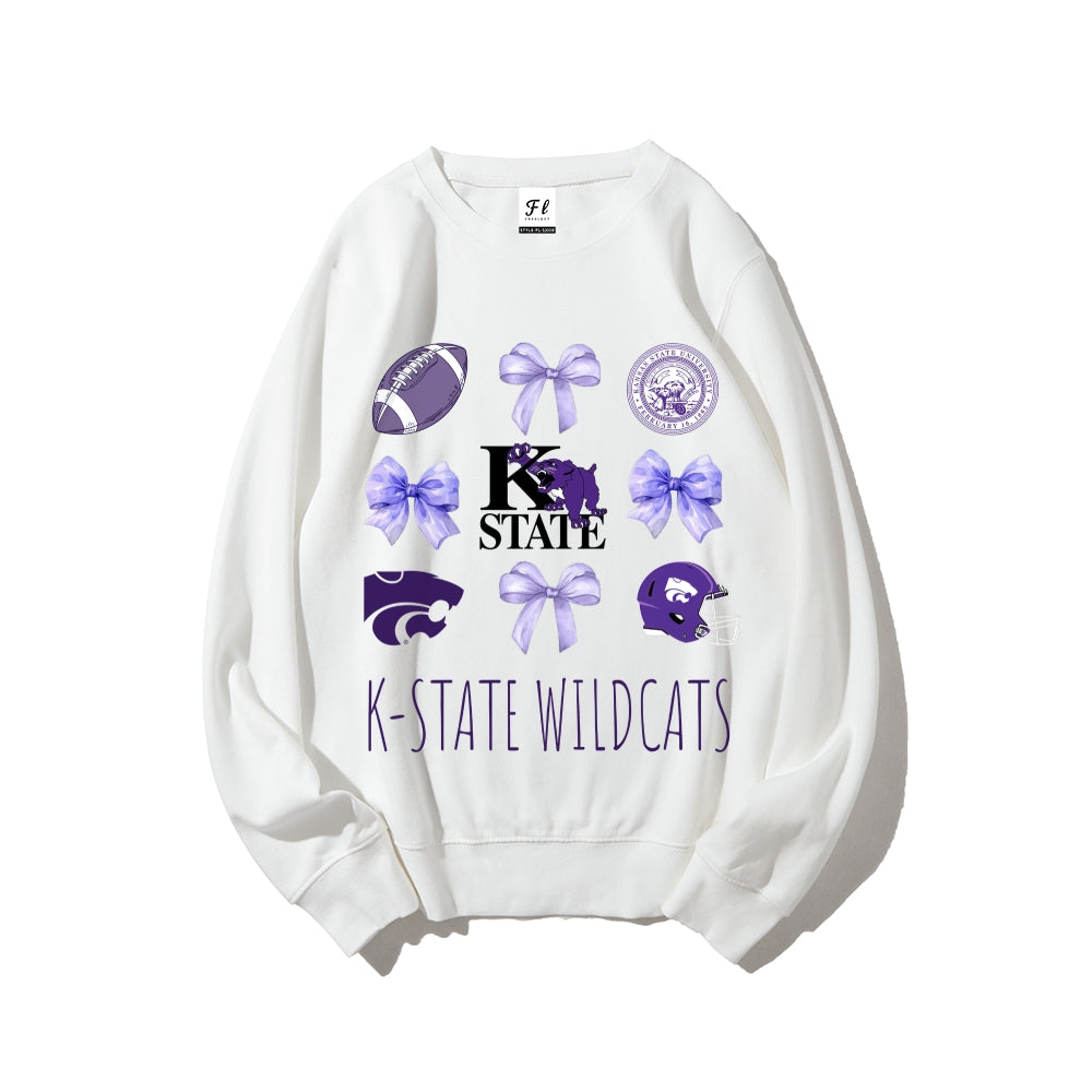 Colleges Football Design Sweatshirt-K-STATE WILDCATS