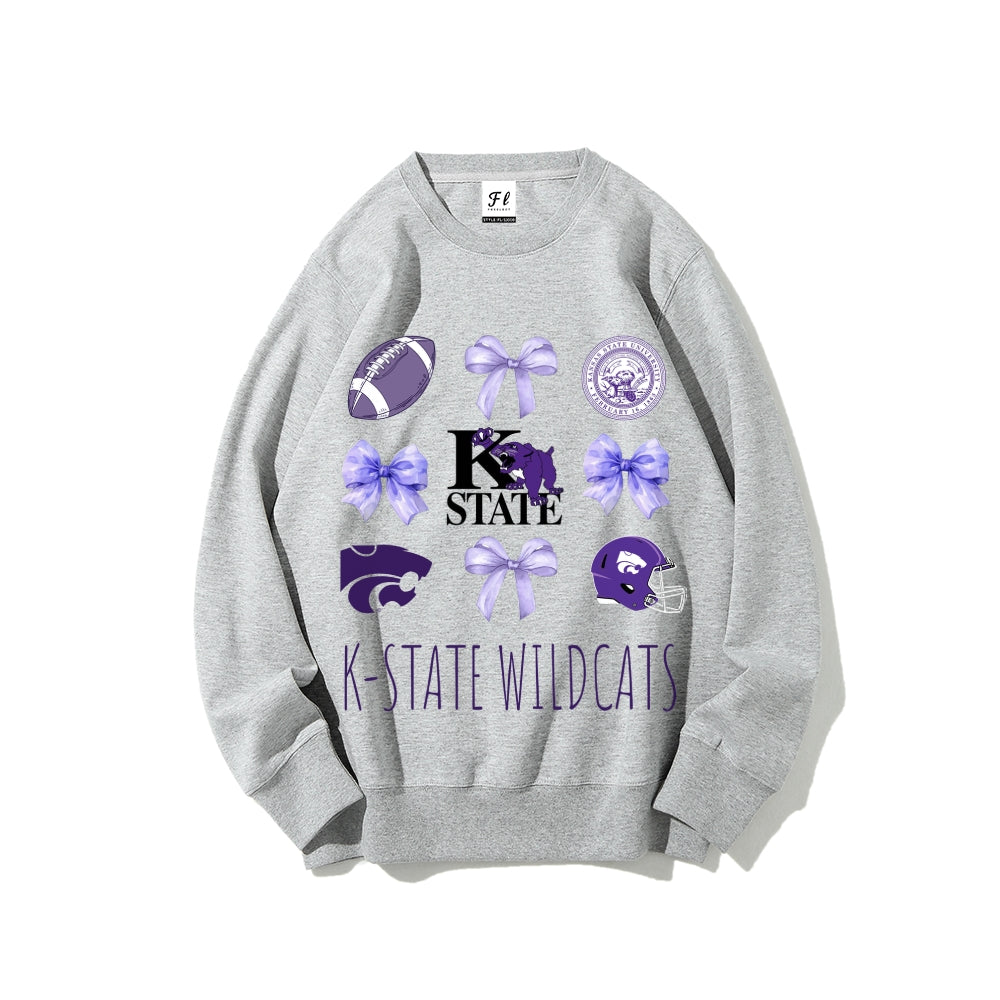 Colleges Football Design Sweatshirt-K-STATE WILDCATS