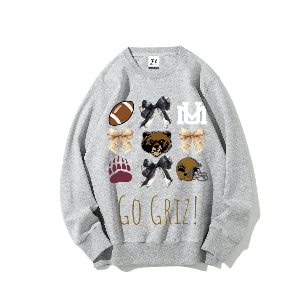 Colleges Football Design Sweatshirt-GO GRIZ!
