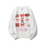 Colleges Football Design Sweatshirt-GO BIG RED
