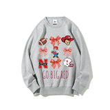 Colleges Football Design Sweatshirt-GO BIG RED