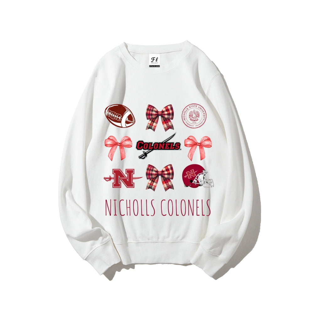 Colleges Football Design Sweatshirt-NICHOLLS COLONELS