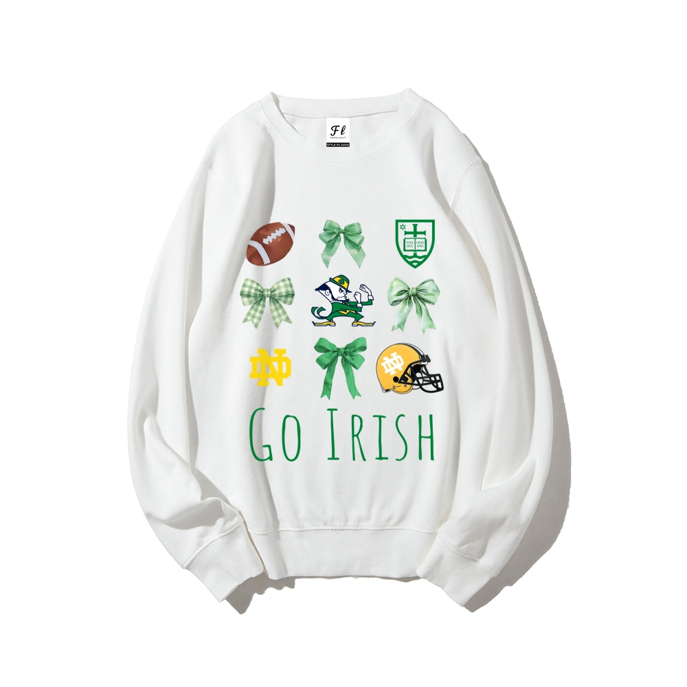 Colleges Football Design Sweatshirt-GO IRISH