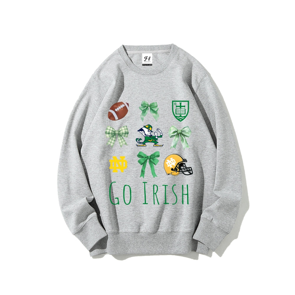 Colleges Football Design Sweatshirt-GO IRISH