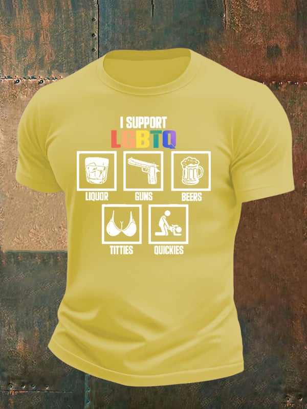 Men's I support LGBTQ Print T-shirt