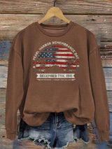 🔥Buy 3 Get 15% Off Women's   Pearl Harbor Memorial Day Hawaii USA Flag Day of Infamy Sweatshirt