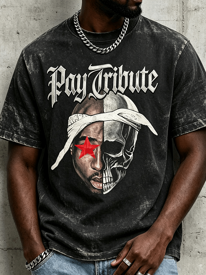 Men's Retro Rap Star Comfortable Pure Cotton T-Shirt
