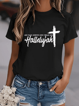 🔥Hot Sale Picks 🔥Women's Hard Fought Hallelujah Print Shirt