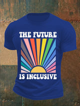 Men's Pride Month Rainbow Print T-Shirt