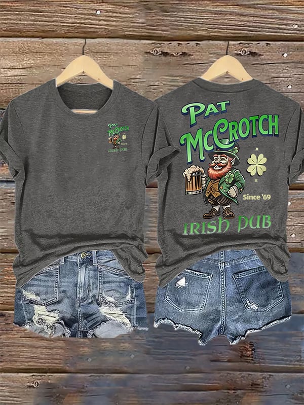 Women's  Pat McCrotch Irish Pub since '69  Printed T-shirt