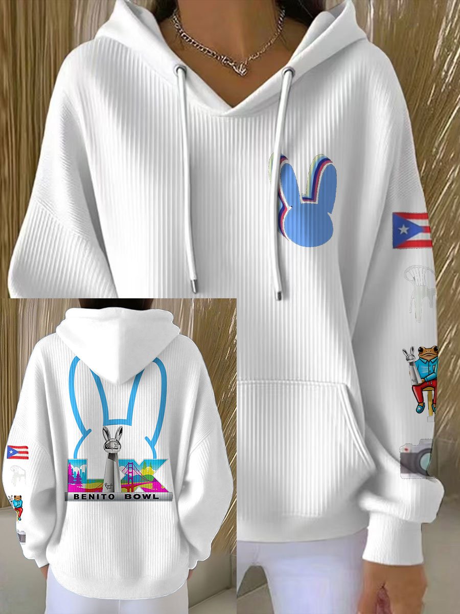 Women's Puerto Rico Print Casual Sweatshirt