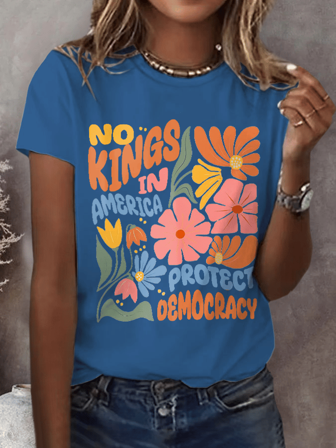🔥Buy 3 Get 15% Off🔥Women's Fashion Casual American Kingless Print T-Shirt