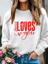 Women's Casual Valentine's Day Faith T-Shirt Sweatshirt