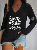 Women's Love Like Jesus Print T-Shirt