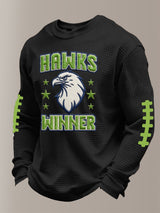 Men's Football Print Waffle T-Shirt
