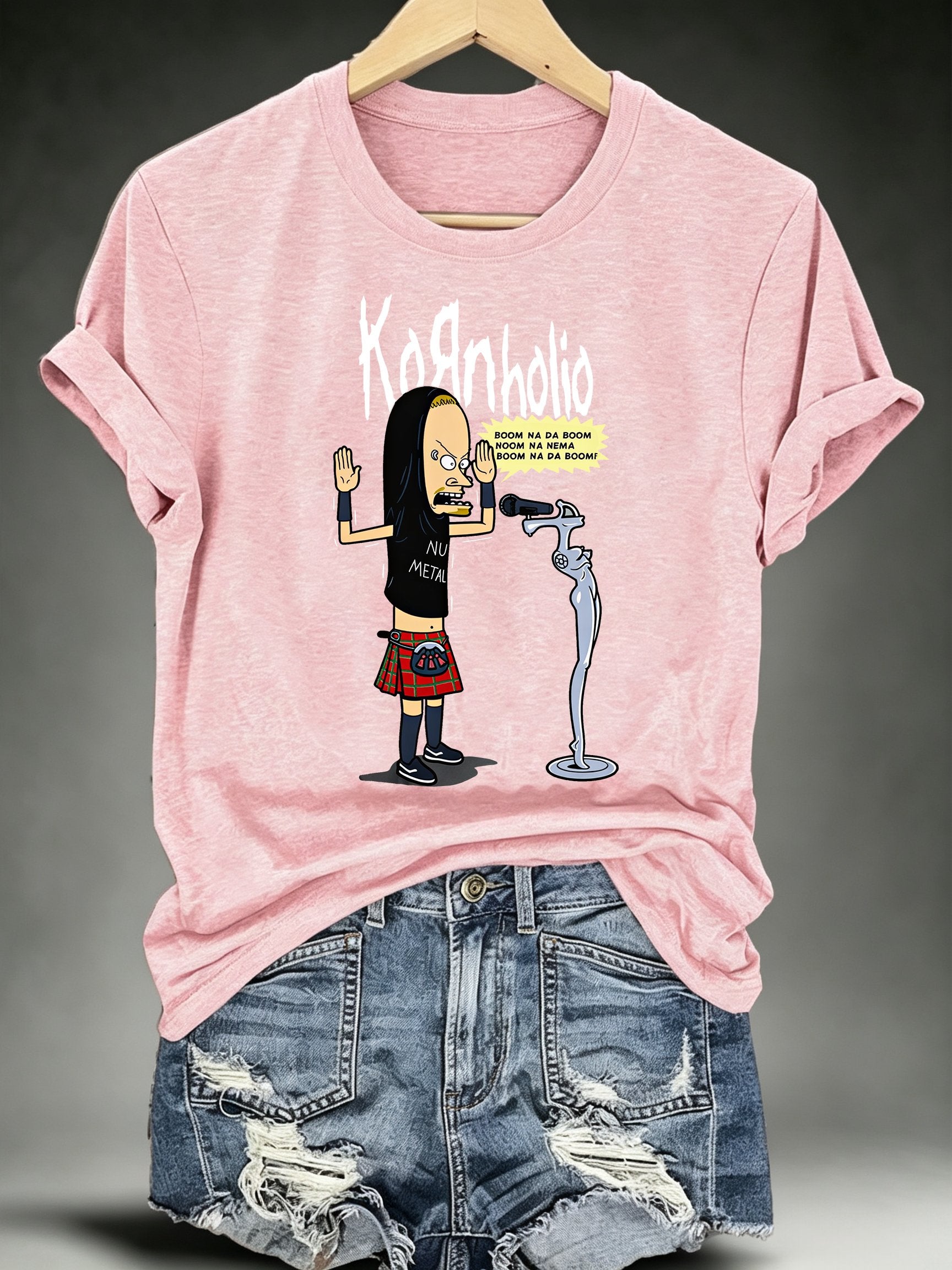 Women's  Kornholio Nu-Metal Cartoon  Pop Culture T-Shirt