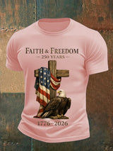 Men's  Faith and Freedom 250 Years Print T-Shirt