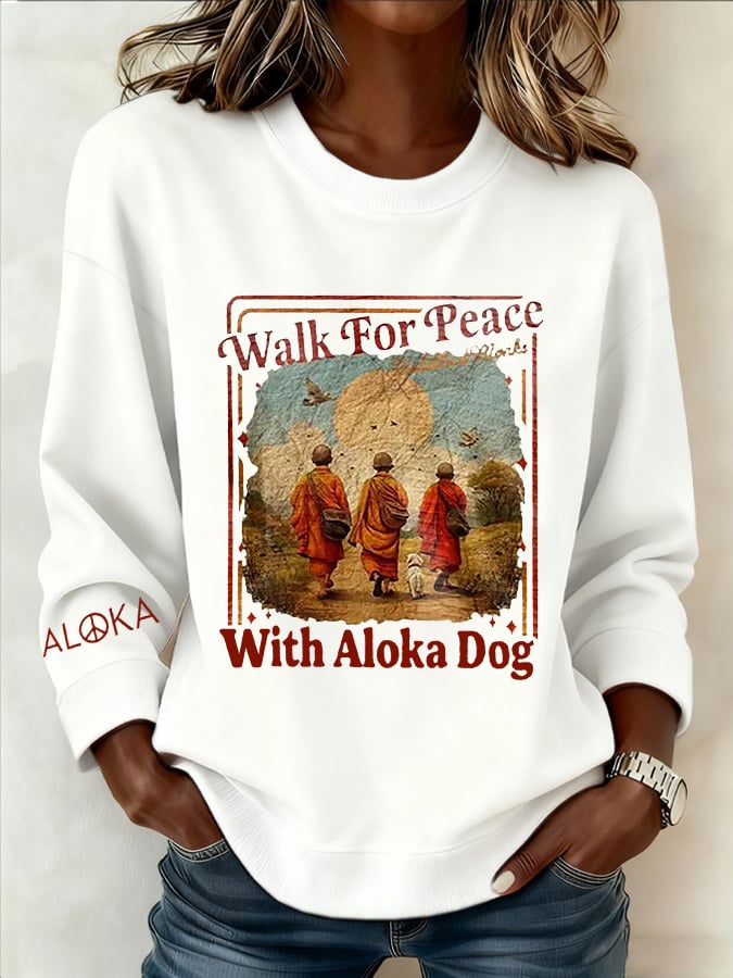 Women's Walk For Peace  Art Print Sweatshirt