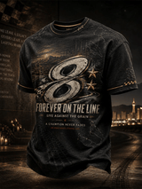 Men's Retro Rip Legend Drive Against The Grain Print Comfortable Short-Sleeve T-Shirt