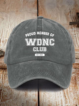 Retro Proud Member Of WDNC Club Est. 2025 Menopause Perimenopause Print Baseball Cap