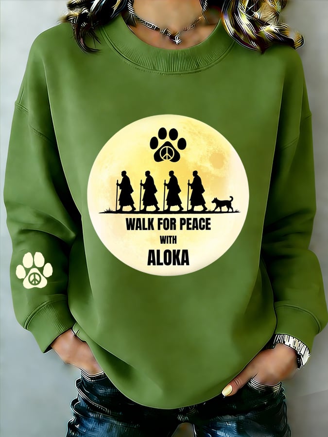 Women's Walk For Peace  Art Print Sweatshirt