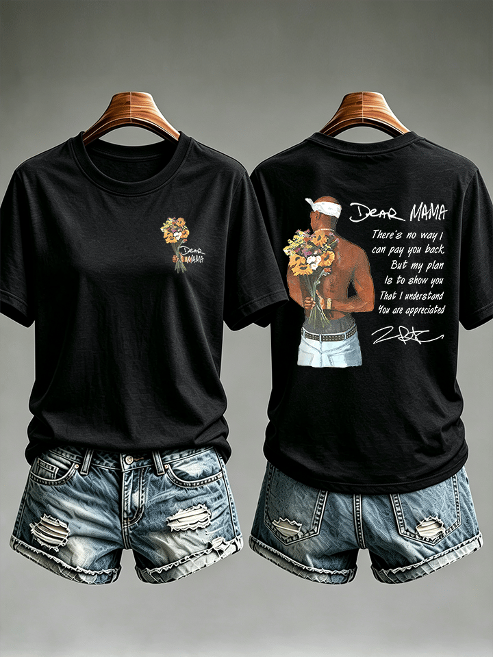 Women's Dear Mama" Graphic Vintage Hip Hop Streetwear