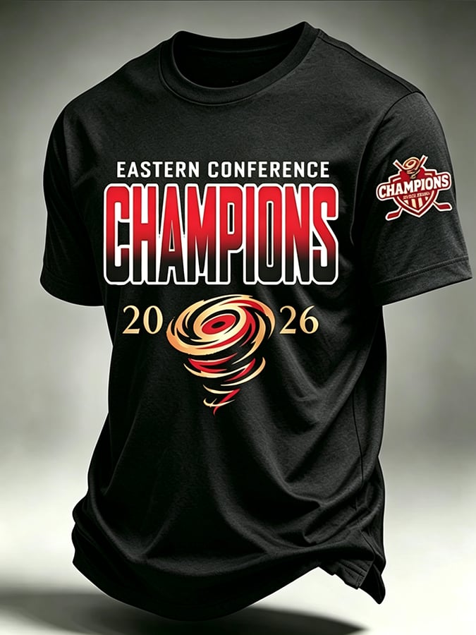 Men's Short-Sleeve T-Shirt with Ice Hockey Print