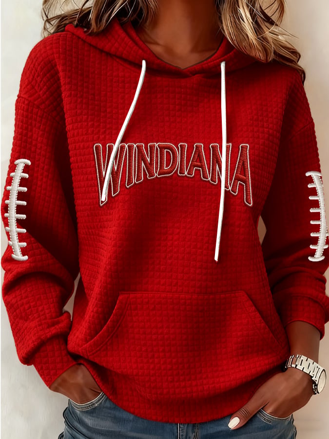 Women's Football Print Casual Sweatshirt