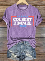 Women's  Modern Talk Show Colbert Kimme 2028Print T-Shirt