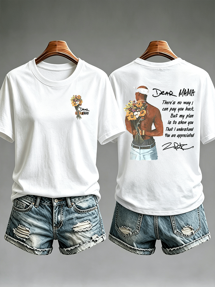 Women's Dear Mama" Graphic Vintage Hip Hop Streetwear