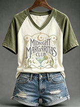 Women's Midnight Margaritas Print Casual T-shirt