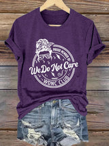 Retro Funny Proud Member Of WDNC Club We Do Not Care Menopause Perimenopause Print T-Shirt