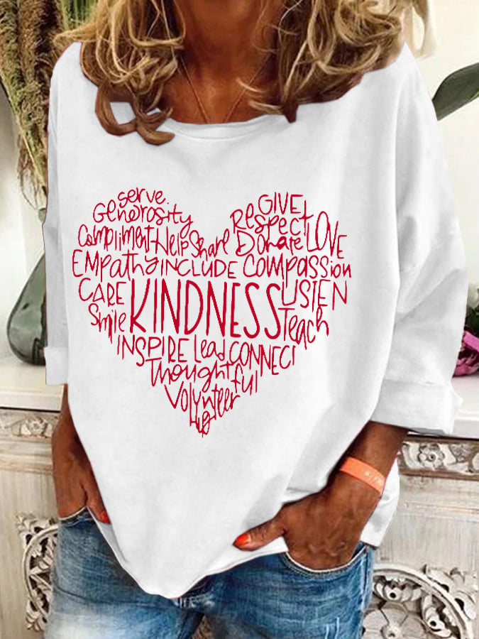 Women'S Valentine's Day Print Casual Sweatshirt