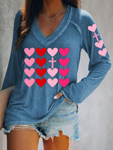 Women's Valentine's Day Love Cross Shirt