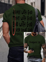 Men'S Casual "I Have Prayed And Been Ready To Face Anything" Faith Short Sleeve T-Shirt