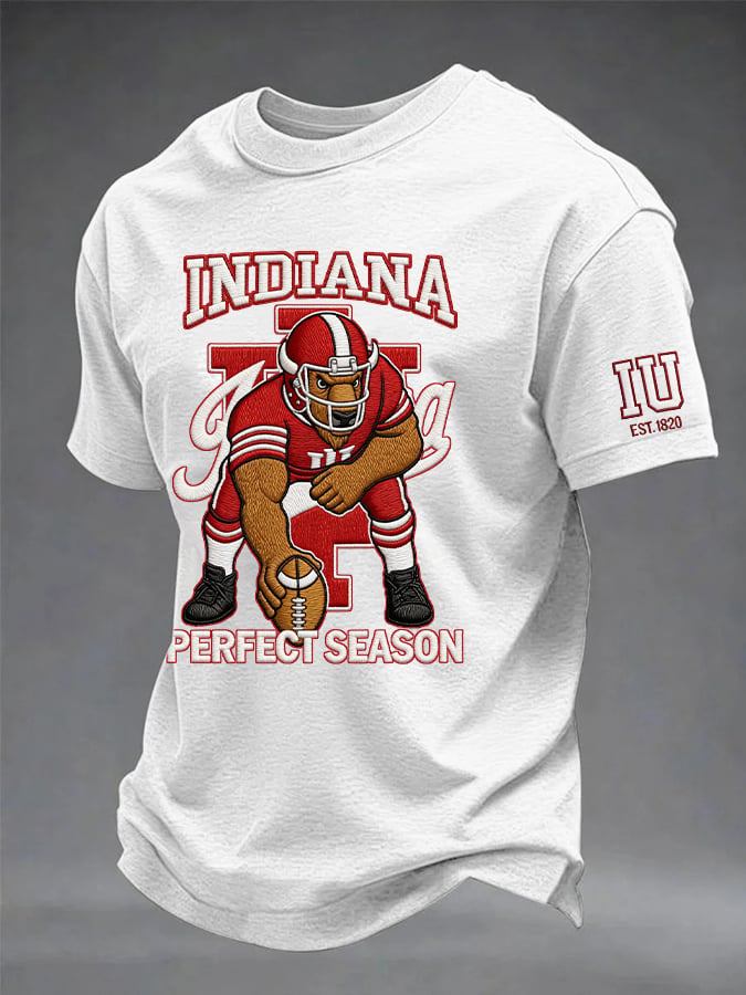 Men's Football Printed Casual T-shirt